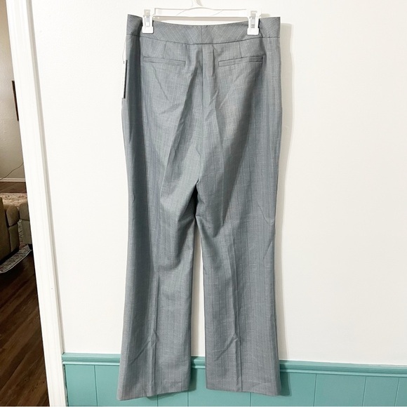 Calvin Klein Pants Women's 8 Gray Herringbone Pinstripe Career NWT - Picture 2 of 8